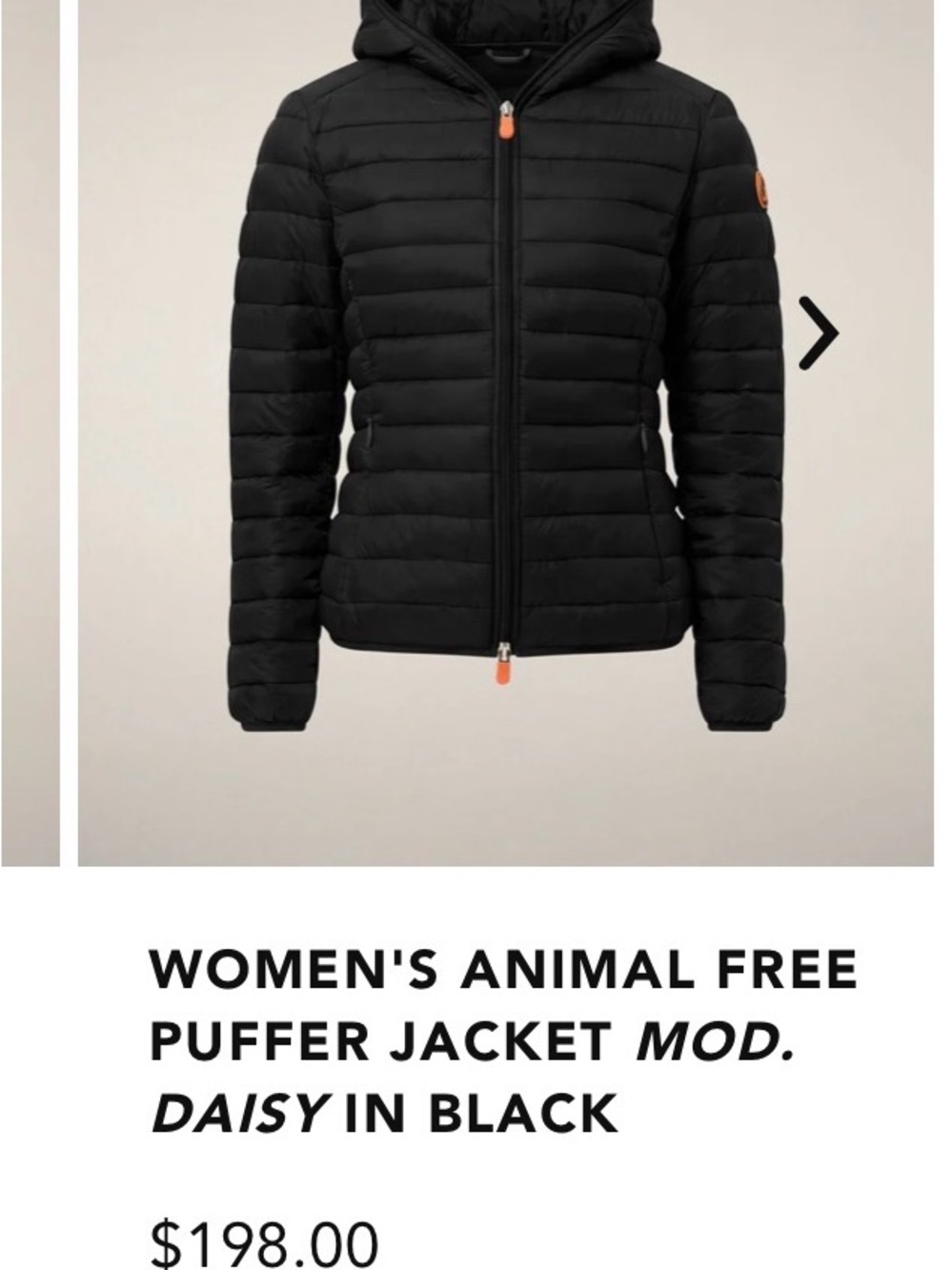 SAVE THE DUCK WOMEN'S ANIMAL FREE PUFFER JACKET MOD. DAISY IN BLACK